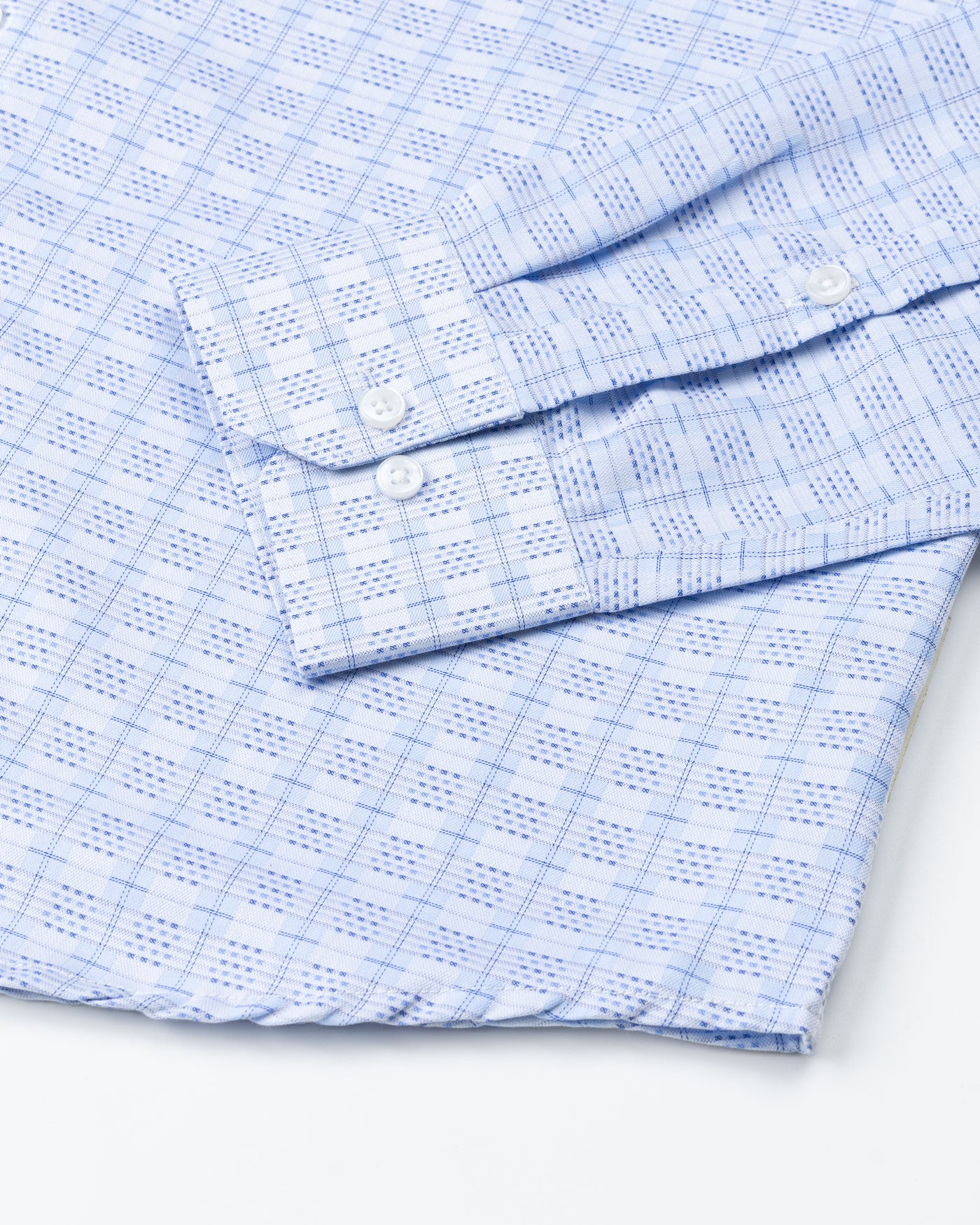 Varell Blue Check Premium Cotton Shirt - John Ellies
