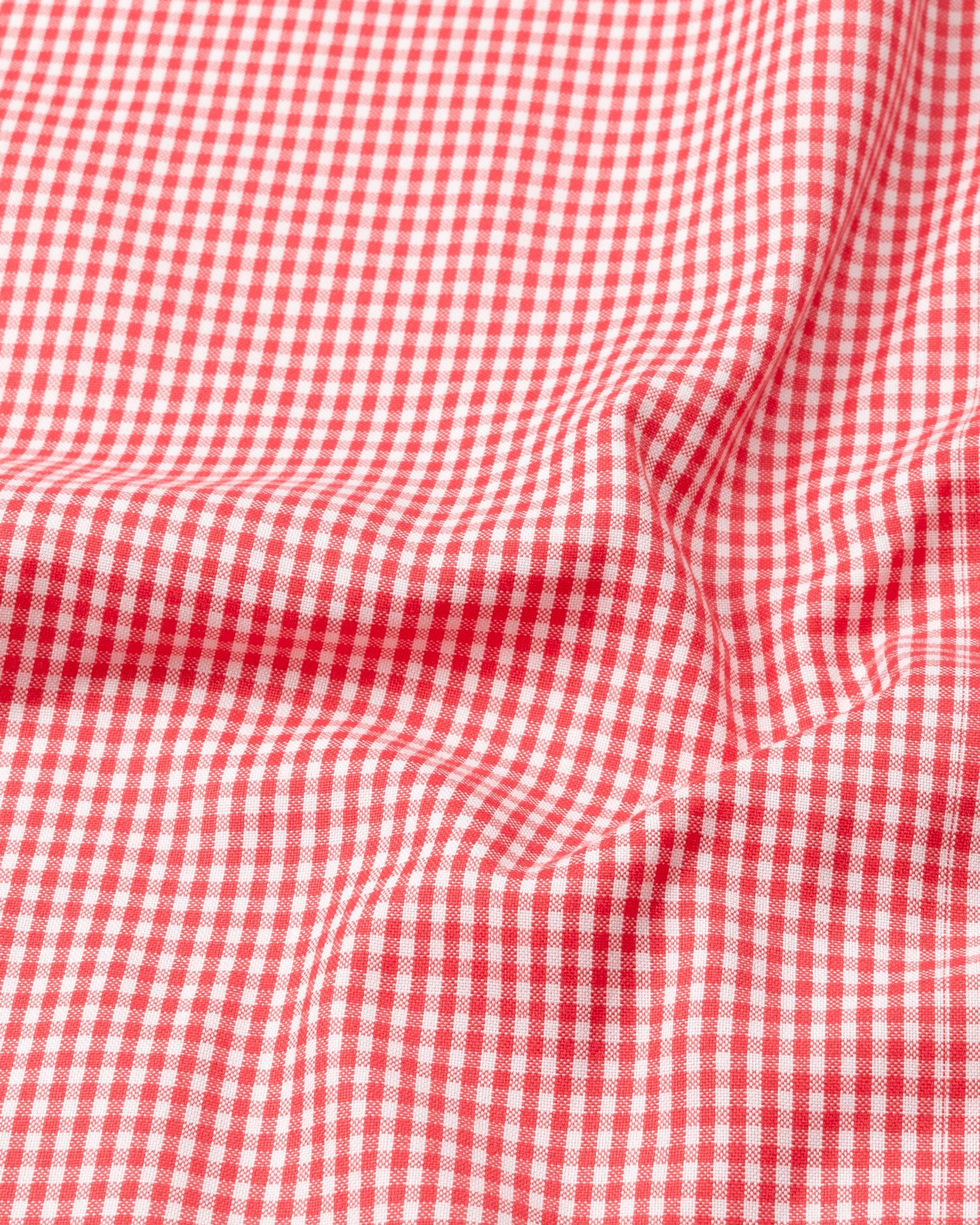Vorniq Red Gingham Check Button Down Cotton Shirt - John Ellies