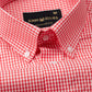 Vorniq Red Gingham Check Button Down Cotton Shirt - John Ellies