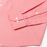 Vorniq Red Gingham Check Button Down Cotton Shirt - John Ellies