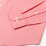 Vorniq Red Gingham Check Button Down Cotton Shirt - John Ellies