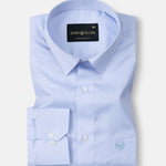 Nito Blue Cotton Textured Shirt - John Ellies
