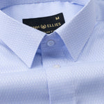 Nito Blue Cotton Textured Shirt - John Ellies