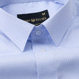 Nito Blue Cotton Textured Shirt - John Ellies