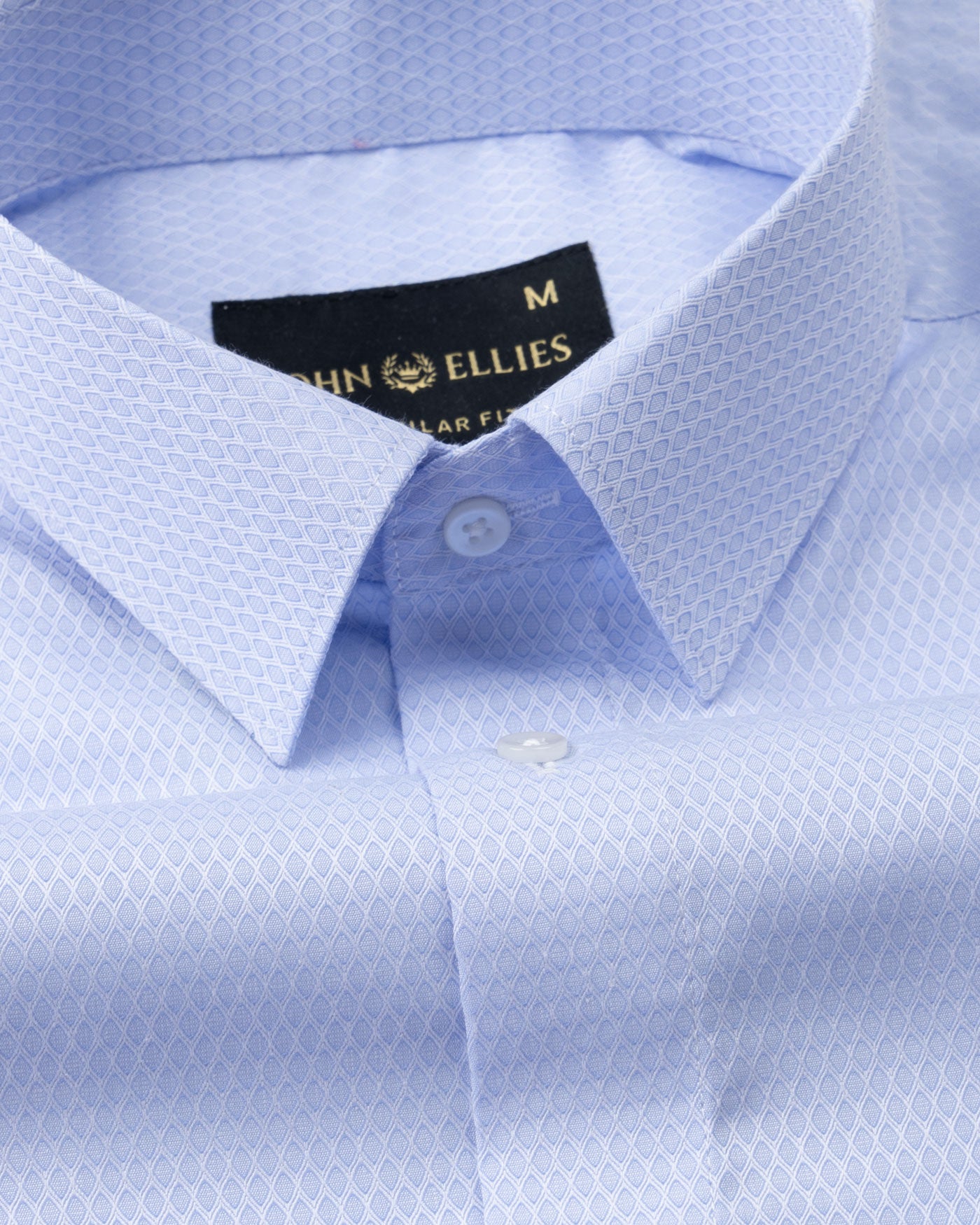 Nito Blue Cotton Textured Shirt - John Ellies