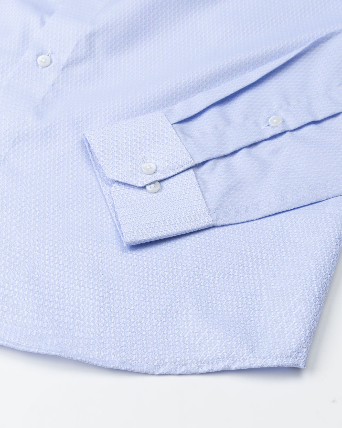 Nito Blue Cotton Textured Shirt - John Ellies