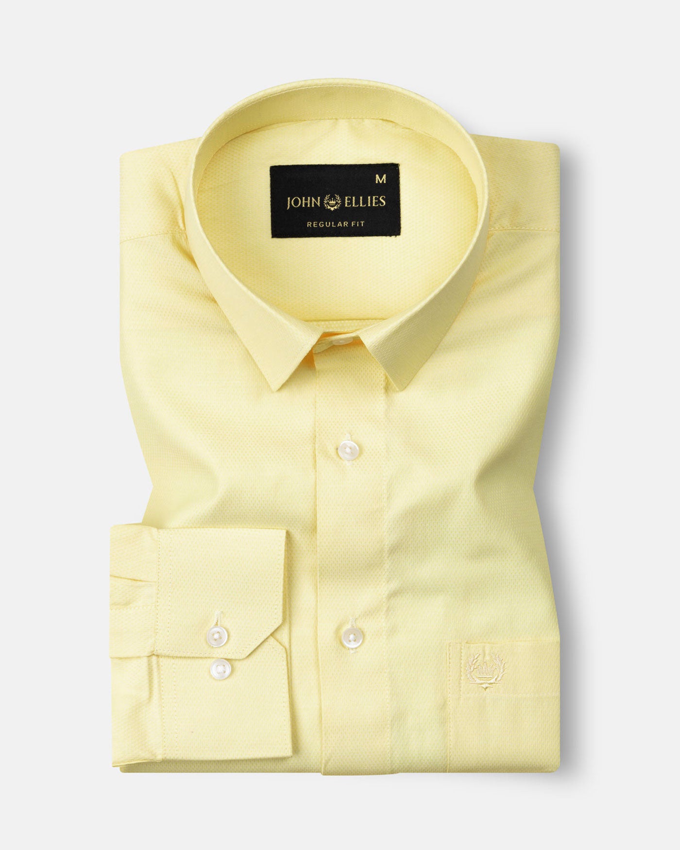 Nito Yellow Cotton Textured Shirt - John Ellies