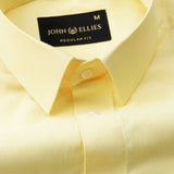 Nito Yellow Cotton Textured Shirt - John Ellies