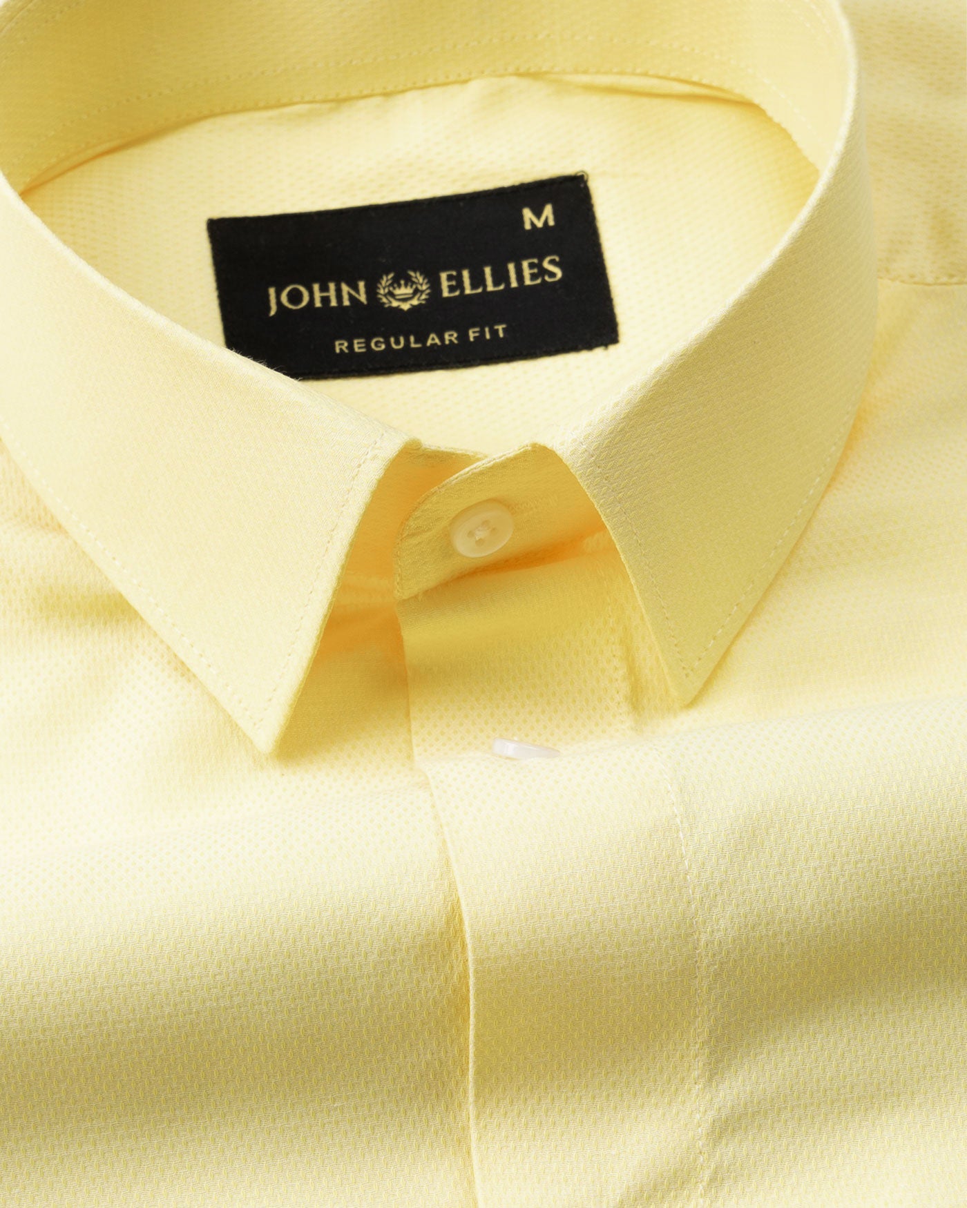 Nito Yellow Cotton Textured Shirt - John Ellies