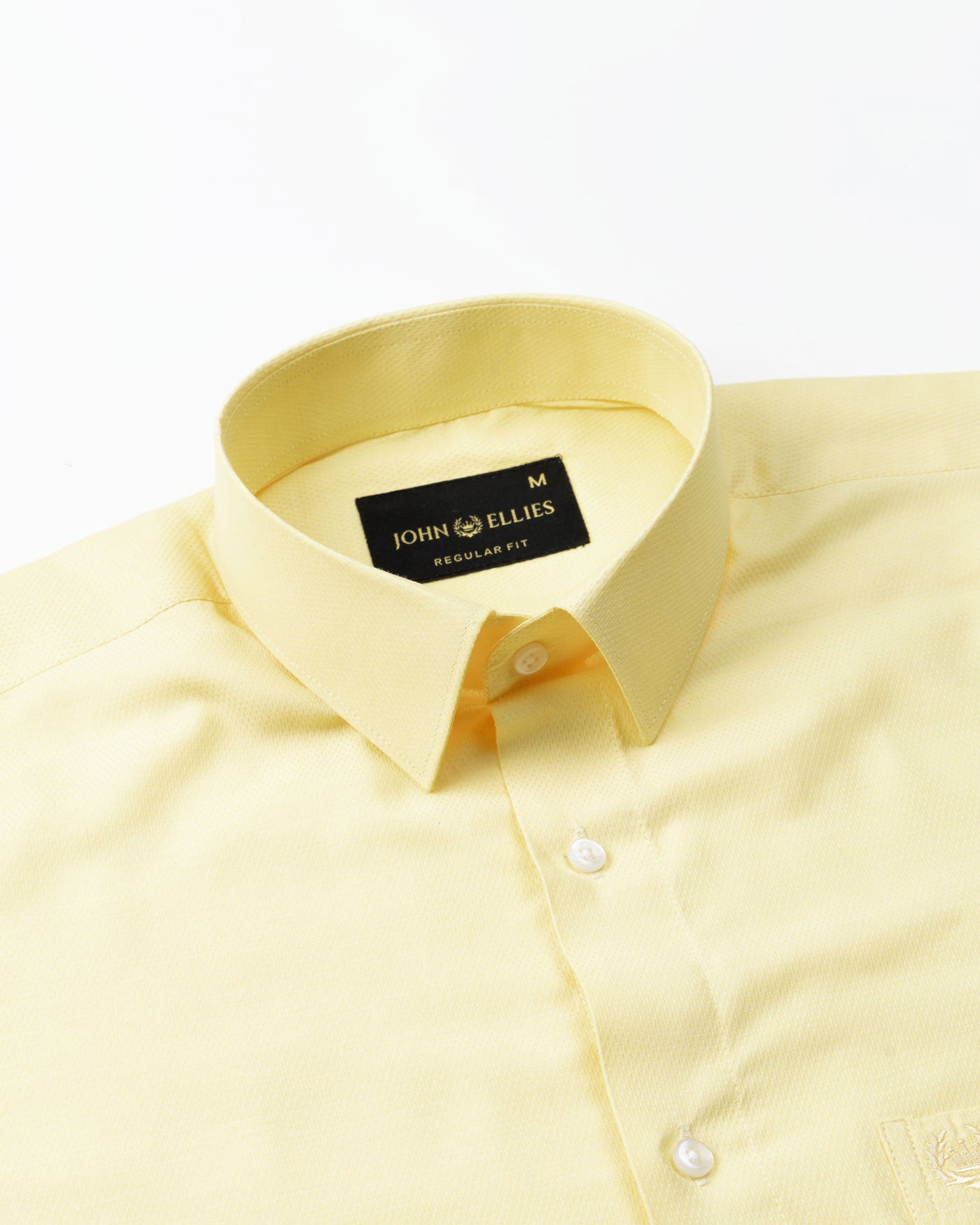 Nito Yellow Cotton Textured Shirt - John Ellies