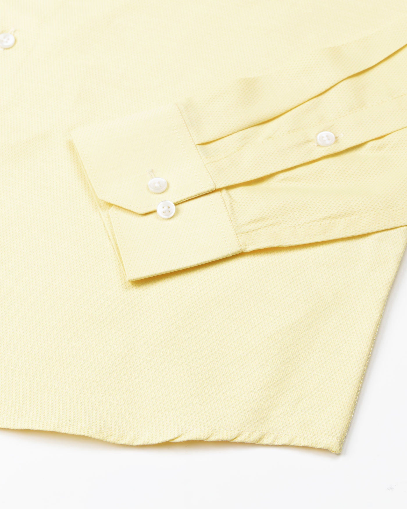Nito Yellow Cotton Textured Shirt - John Ellies