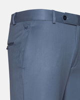 Canes Steel Blue Plain Formal Cotton Pant