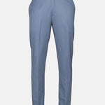 Canes Steel Blue Plain Formal Cotton Pant - John Ellies