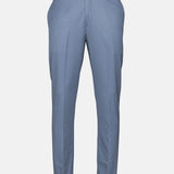 Canes Steel Blue Plain Formal Cotton Pant - John Ellies