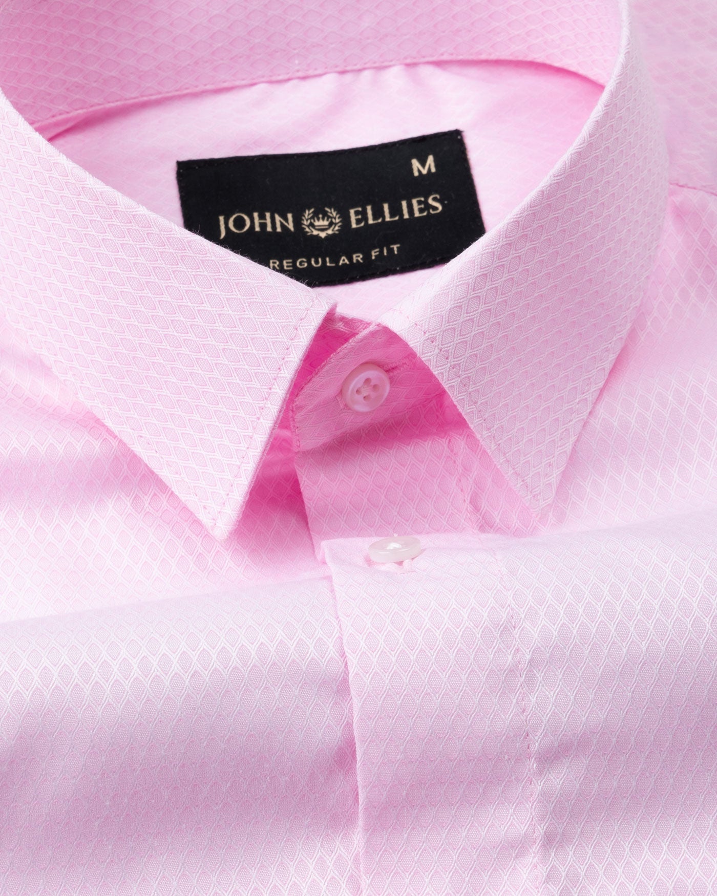 Nito Pink Cotton Textured Shirt - John Ellies