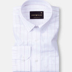 Scrib Purple Strips Linen Shirt - John Ellies