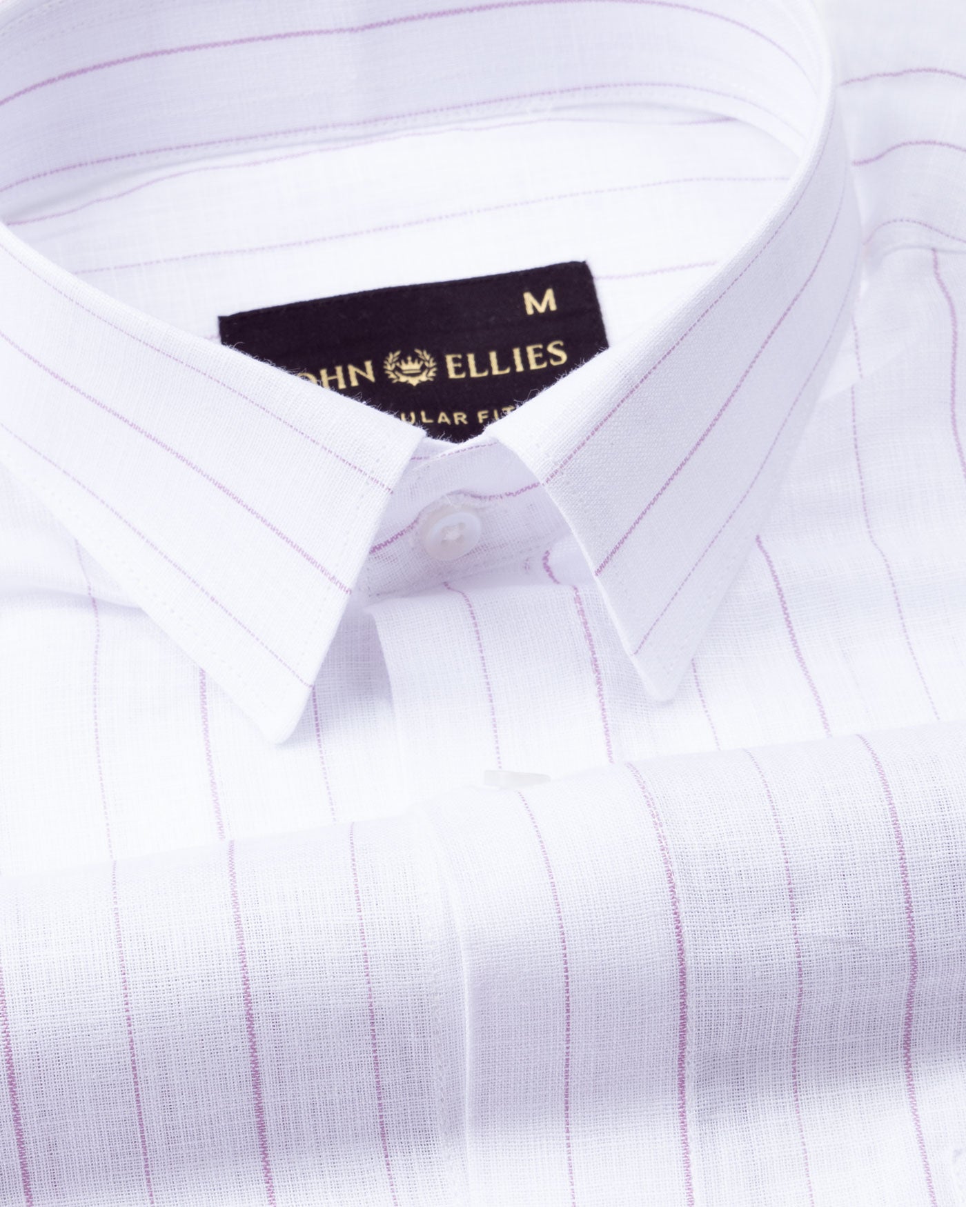 Scrib Purple Strips Linen Shirt - John Ellies
