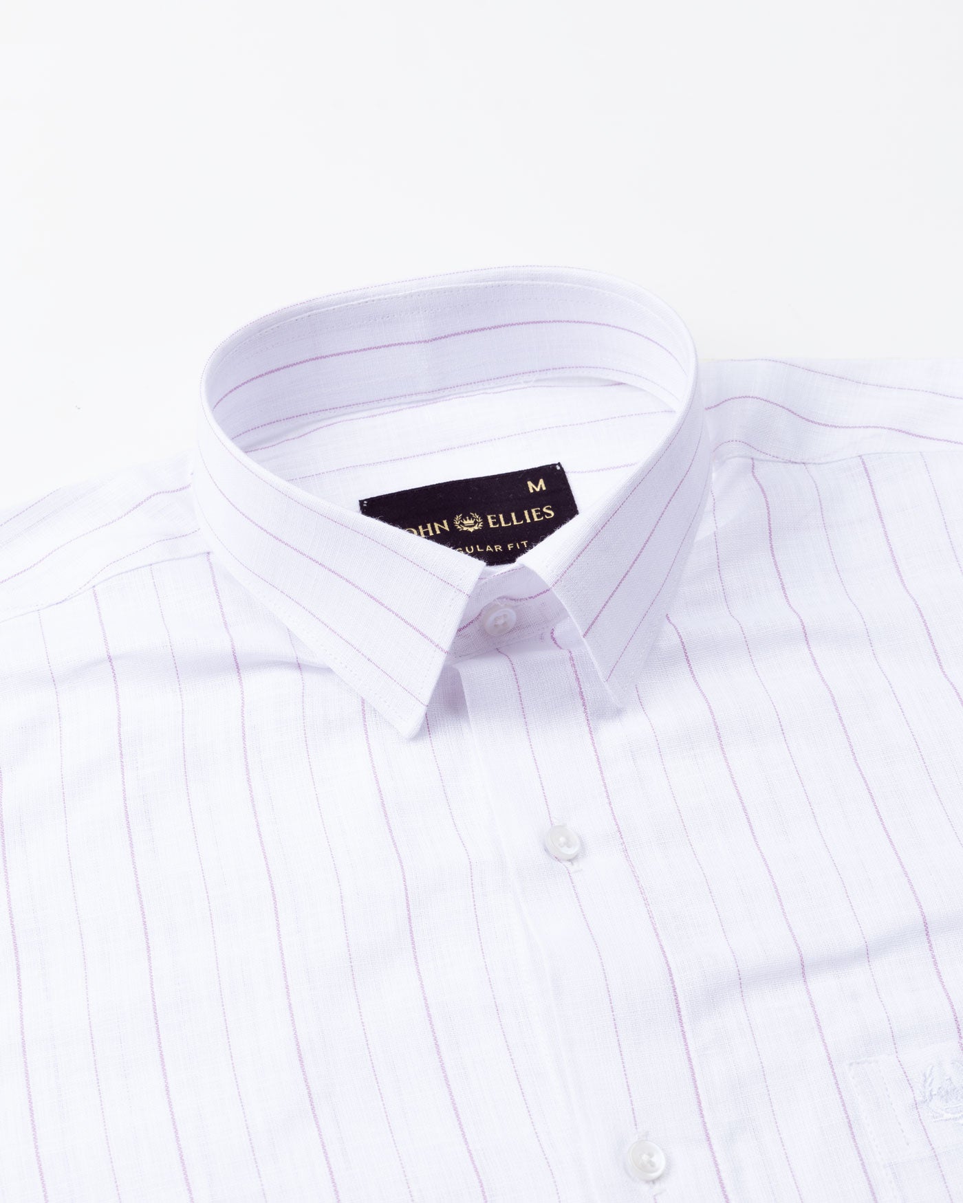 Scrib Purple Strips Linen Shirt - John Ellies