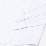 Scrib Purple Strips Linen Shirt - John Ellies