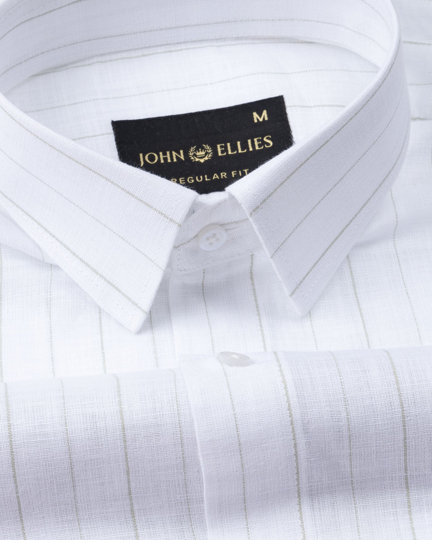 Scrib Green Strips Linen Shirt - John Ellies