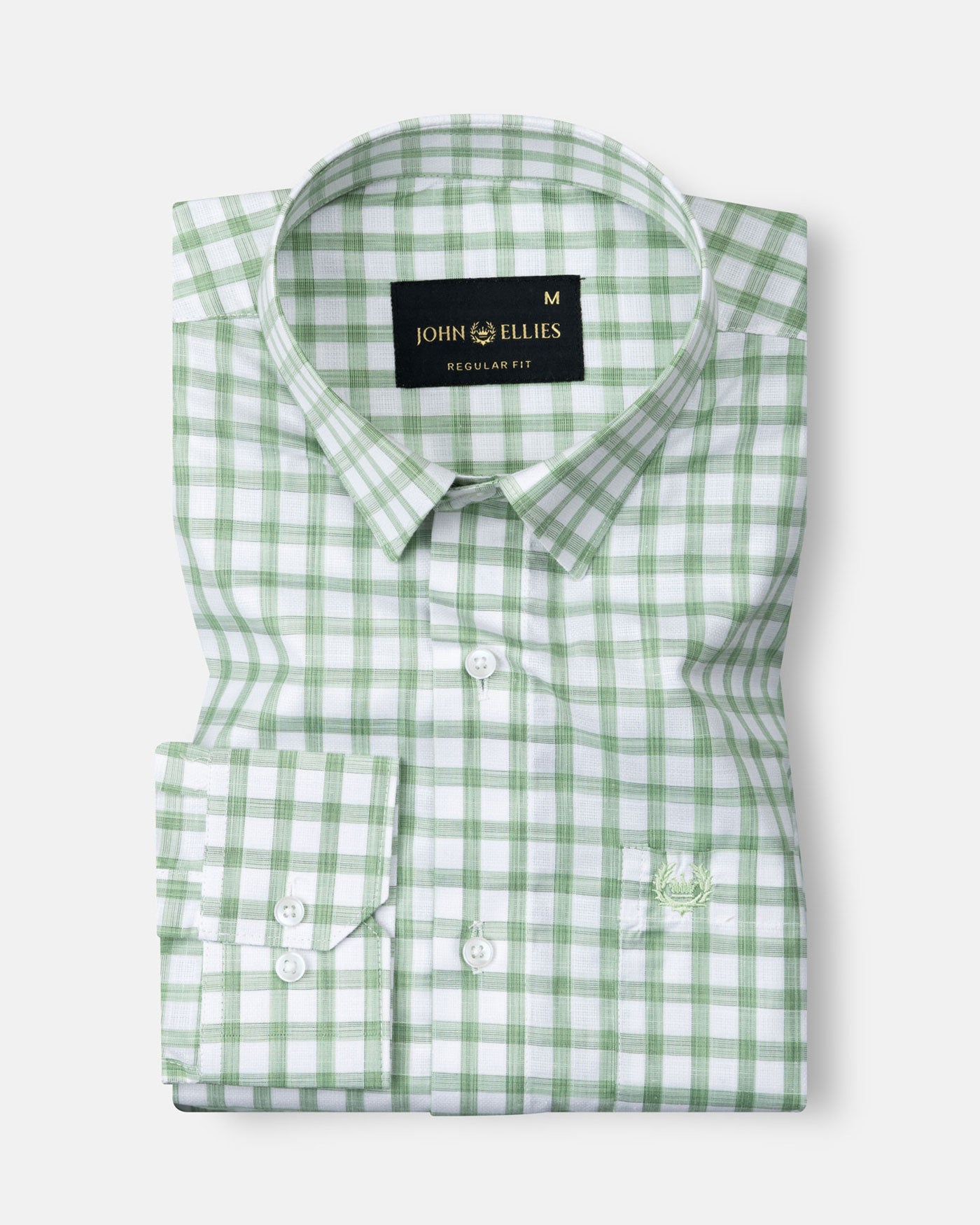 Portz Green Check Premium Cotton Shirt - John Ellies