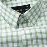 Portz Green Check Premium Cotton Shirt - John Ellies