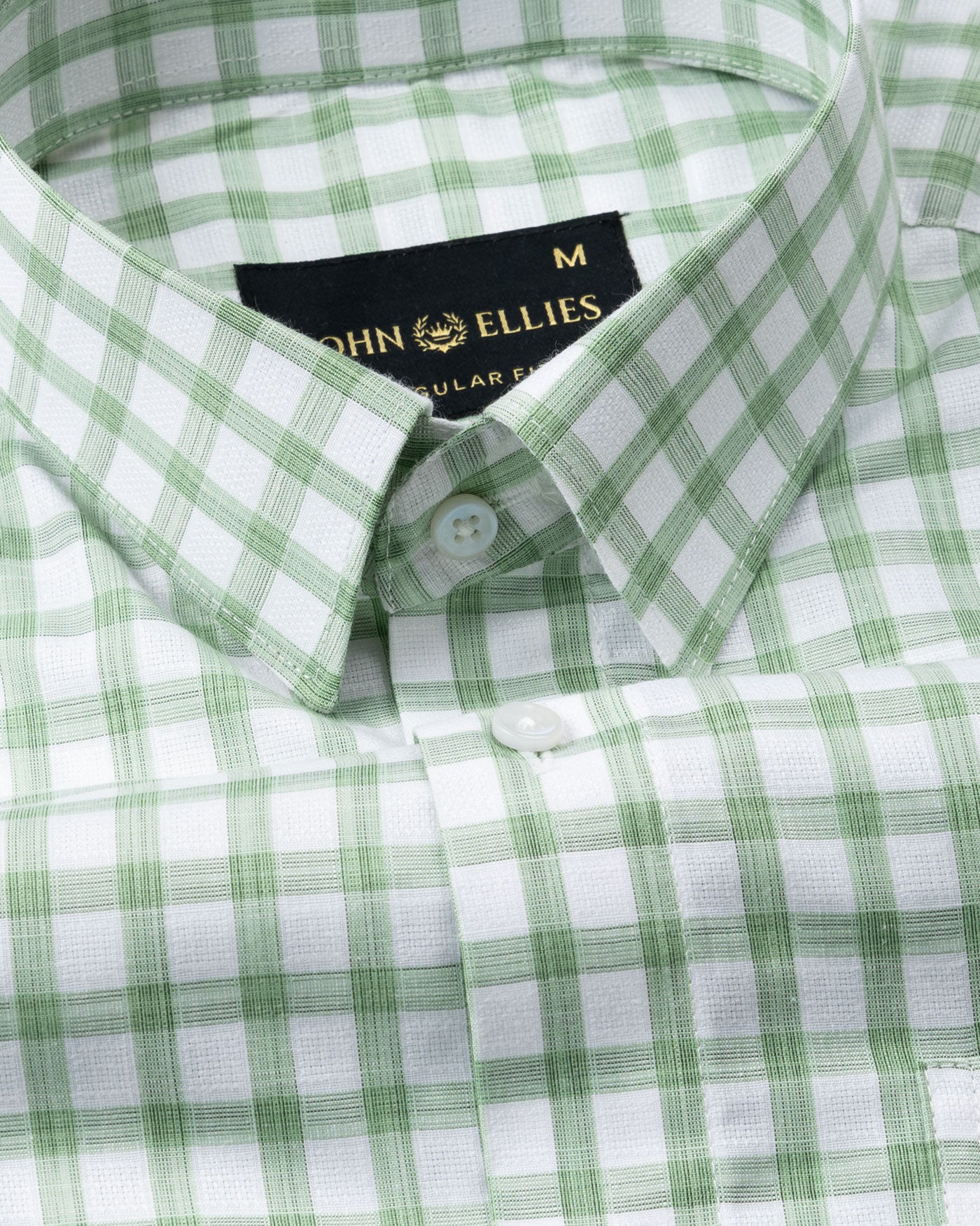 Portz Green Check Premium Cotton Shirt - John Ellies