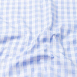 Portz Sky Blue Check Premium Cotton Shirt - John Ellies