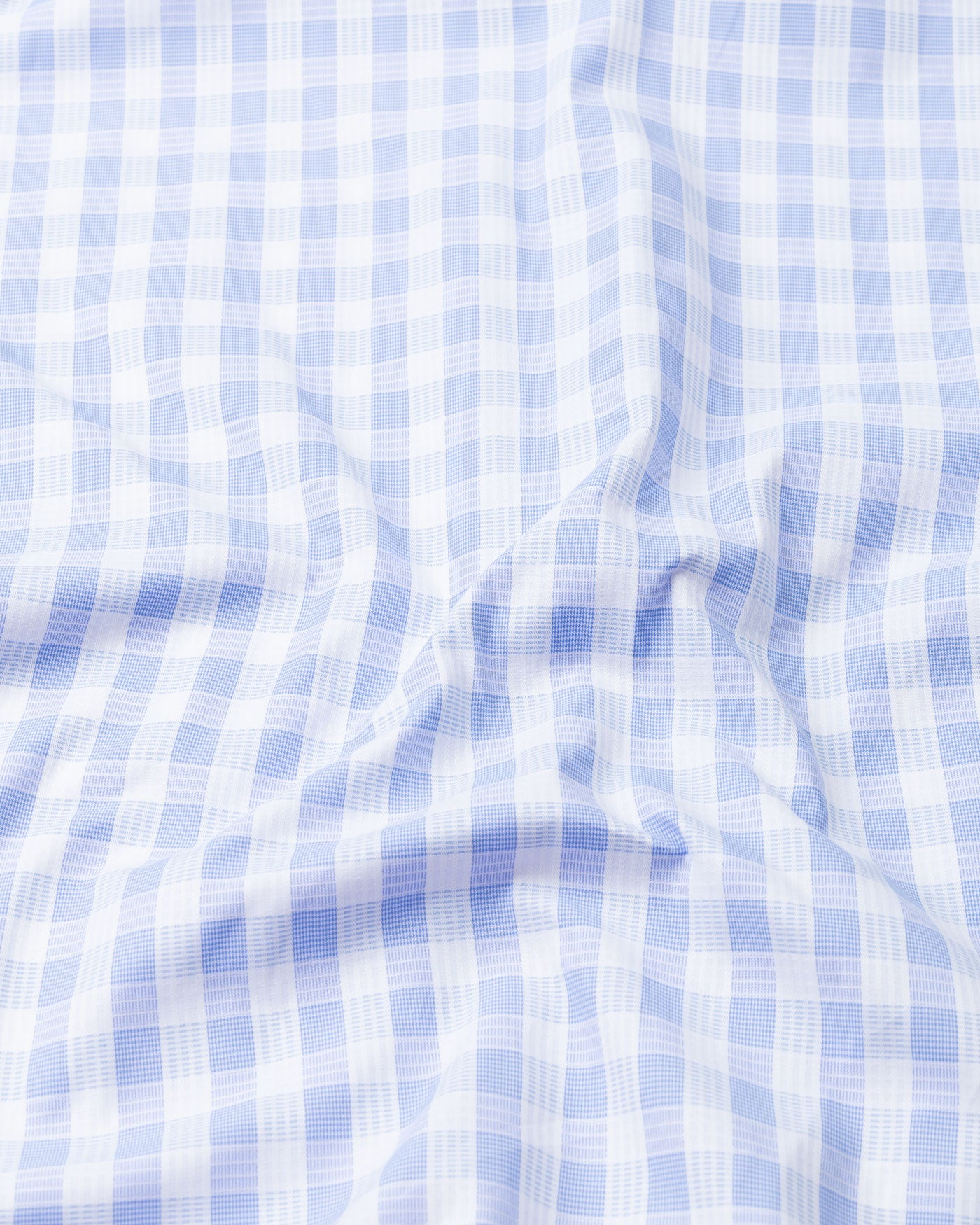 Portz Sky Blue Check Premium Cotton Shirt - John Ellies