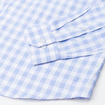 Portz Sky Blue Check Premium Cotton Shirt - John Ellies