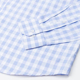 Portz Sky Blue Check Premium Cotton Shirt - John Ellies