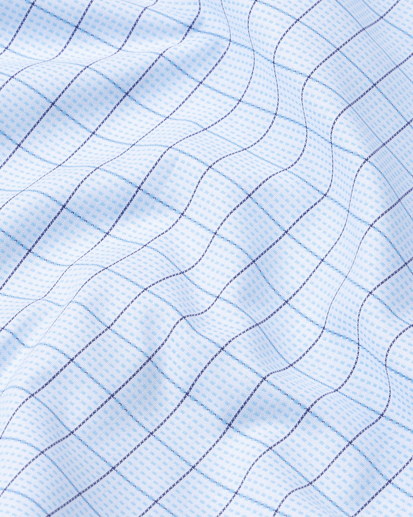 Portz Blue Check Premium Cotton Shirt - John Ellies