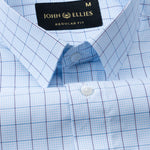 Portz Blue Check Premium Cotton Shirt - John Ellies