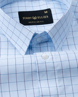 Portz Blue Check Premium Cotton Shirt