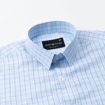 Portz Blue Check Premium Cotton Shirt - John Ellies