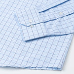 Portz Blue Check Premium Cotton Shirt - John Ellies