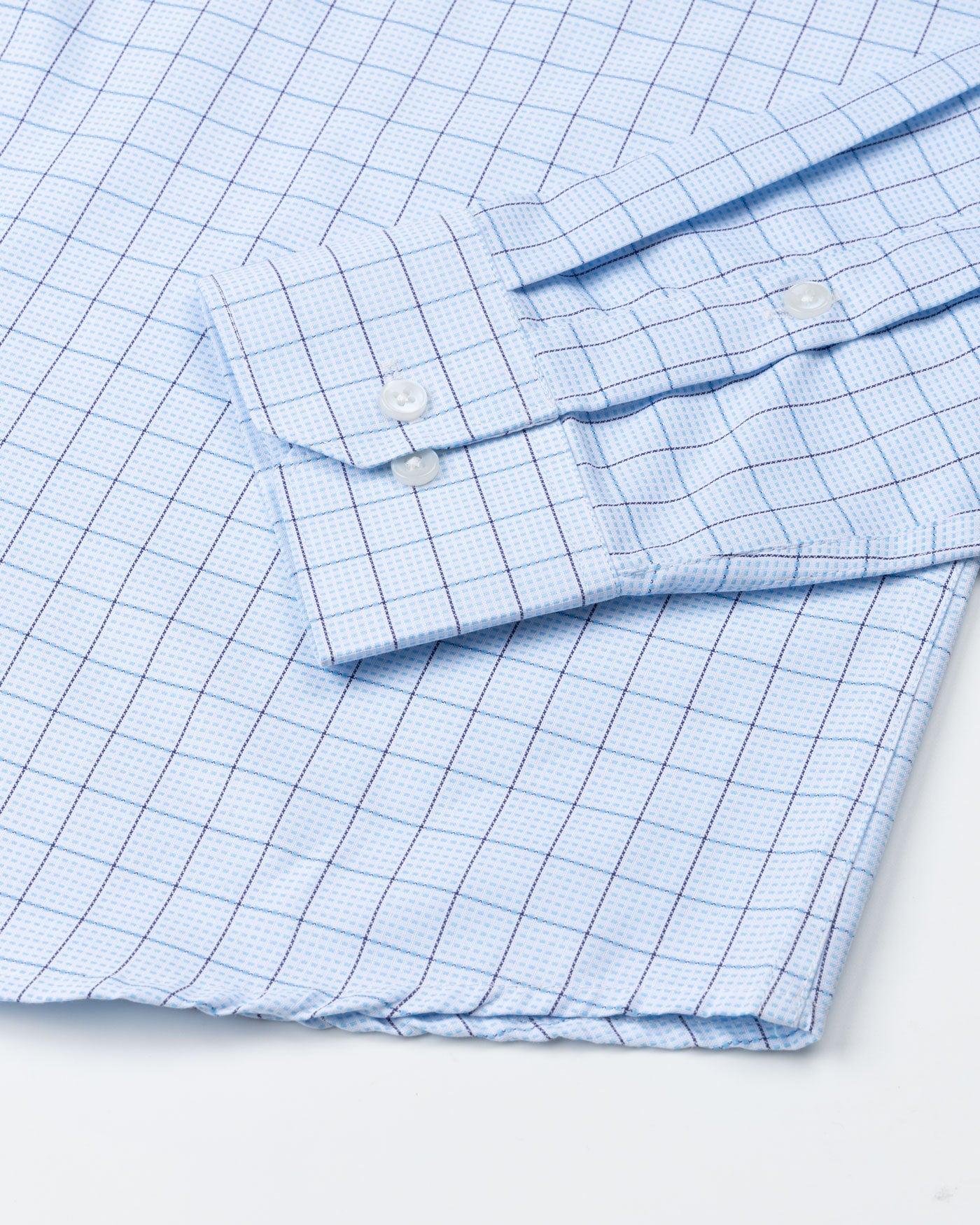 Portz Blue Check Premium Cotton Shirt - John Ellies