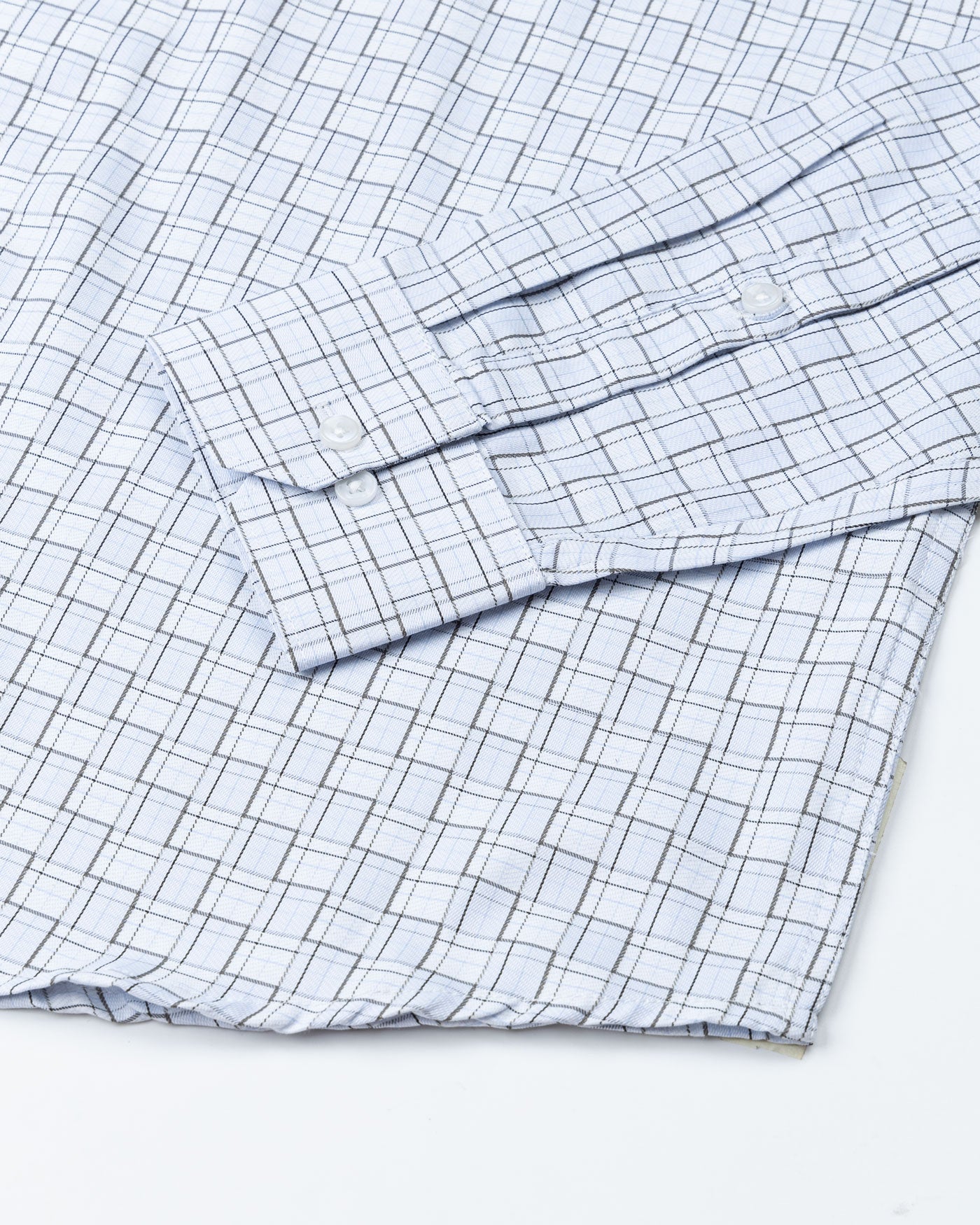 Portz Powder Blue Check Premium Cotton Shirt - John Ellies