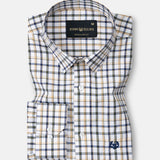 Portz Yellow Check Premium Cotton Shirt - John Ellies