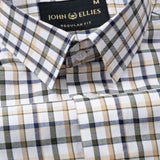 Portz Yellow Check Premium Cotton Shirt - John Ellies