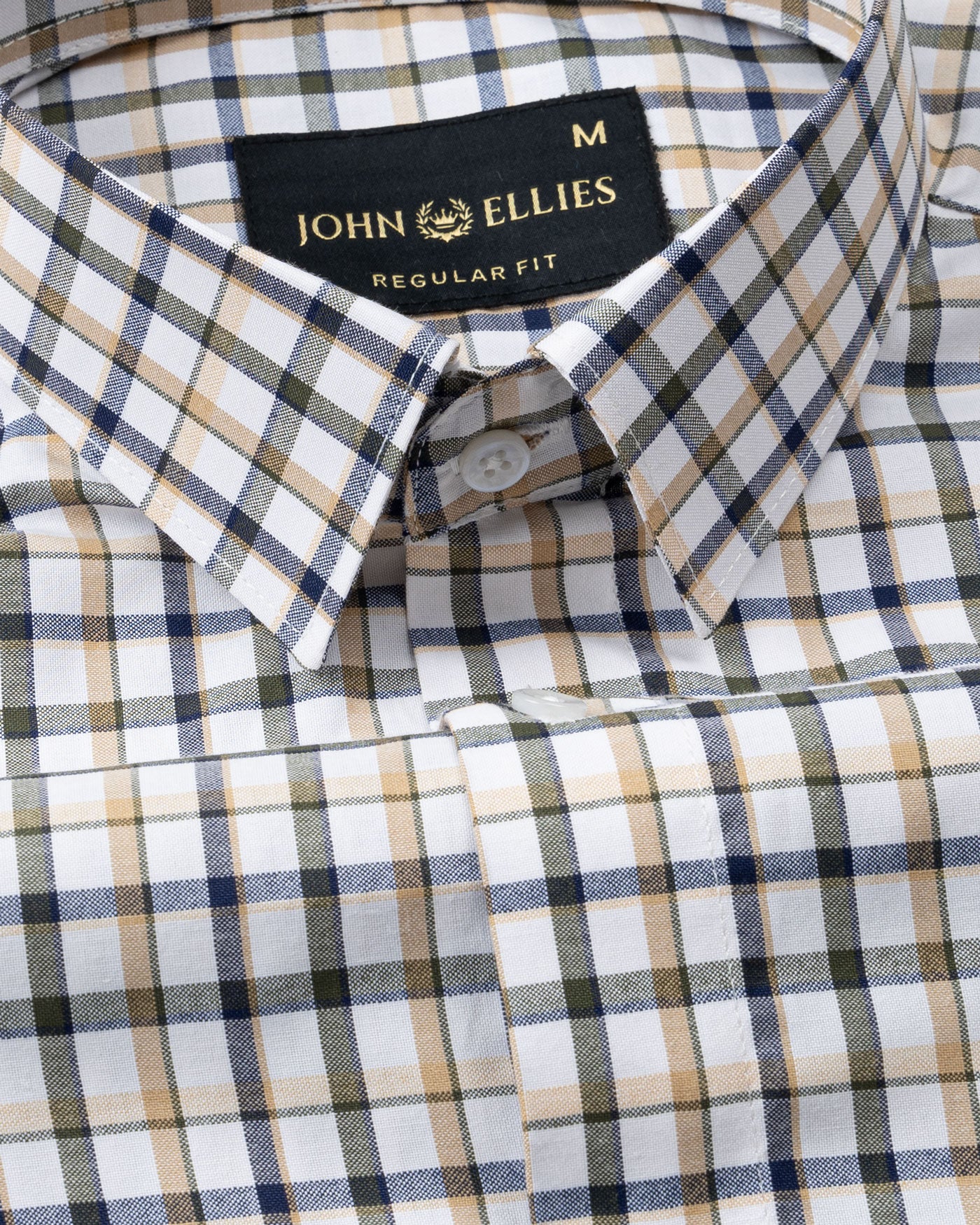 Portz Yellow Check Premium Cotton Shirt - John Ellies