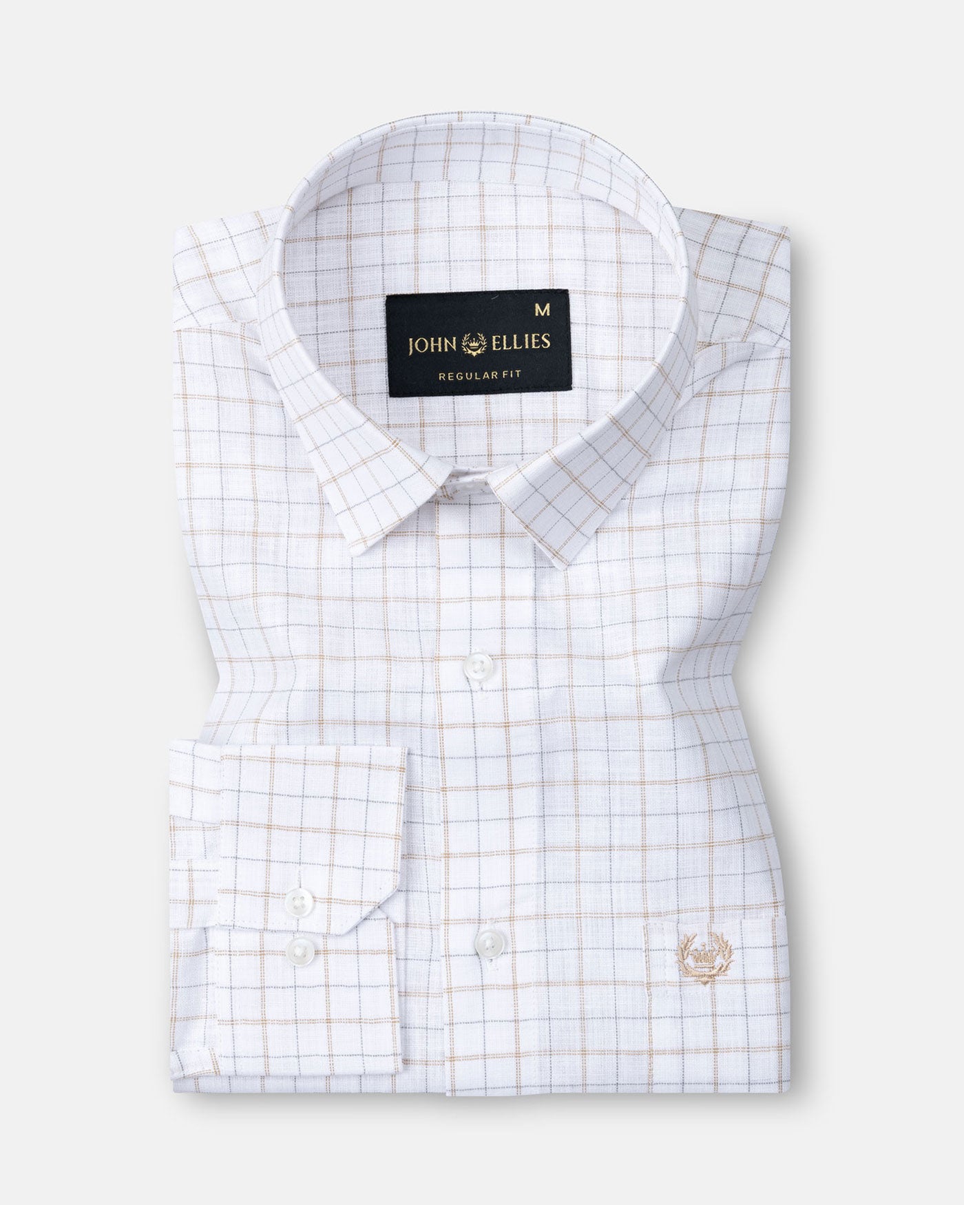 Scrib Brown Check Cotton Shirt - John Ellies