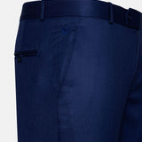 Canes Royal Blue Plain Formal Cotton Pant - John Ellies