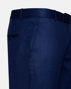 Canes Royal Blue Plain Formal Cotton Pant - John Ellies