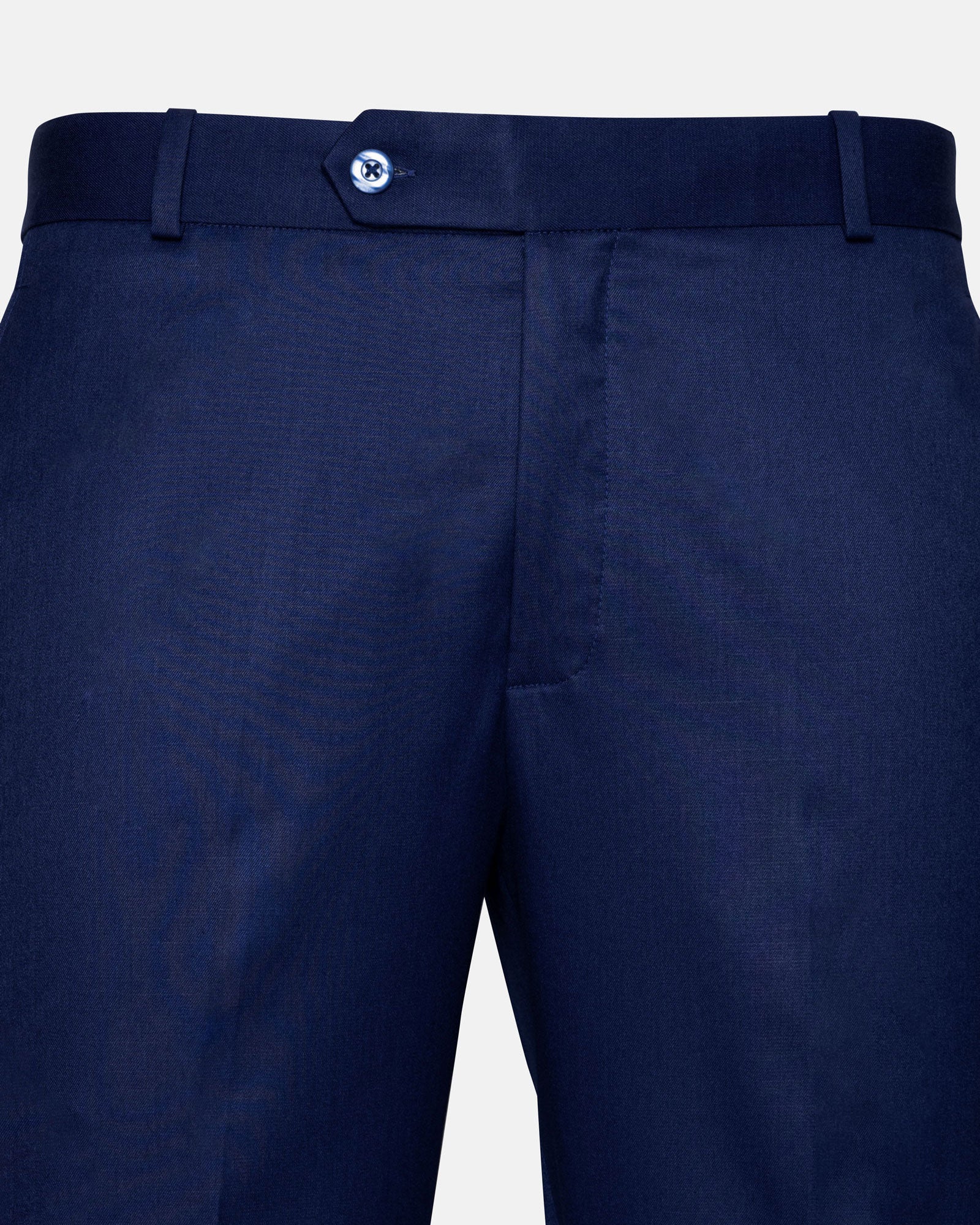 Canes Royal Blue Plain Formal Cotton Pant - John Ellies