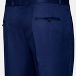 Canes Royal Blue Plain Formal Cotton Pant - John Ellies