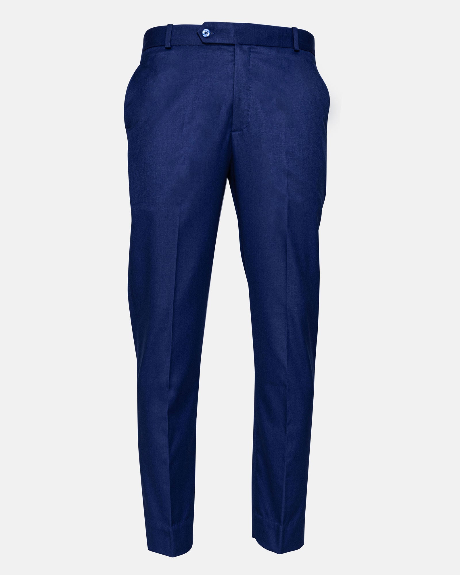 Canes Royal Blue Plain Formal Cotton Pant - John Ellies