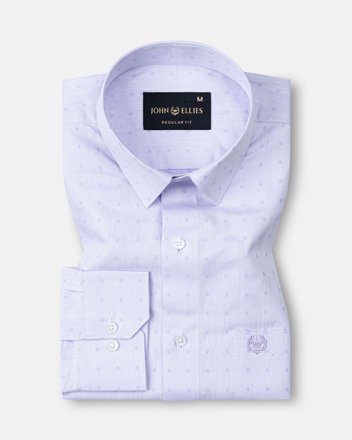 Cato Purple Cotton Textured Shirt - John Ellies