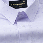 Cato Purple Cotton Textured Shirt - John Ellies