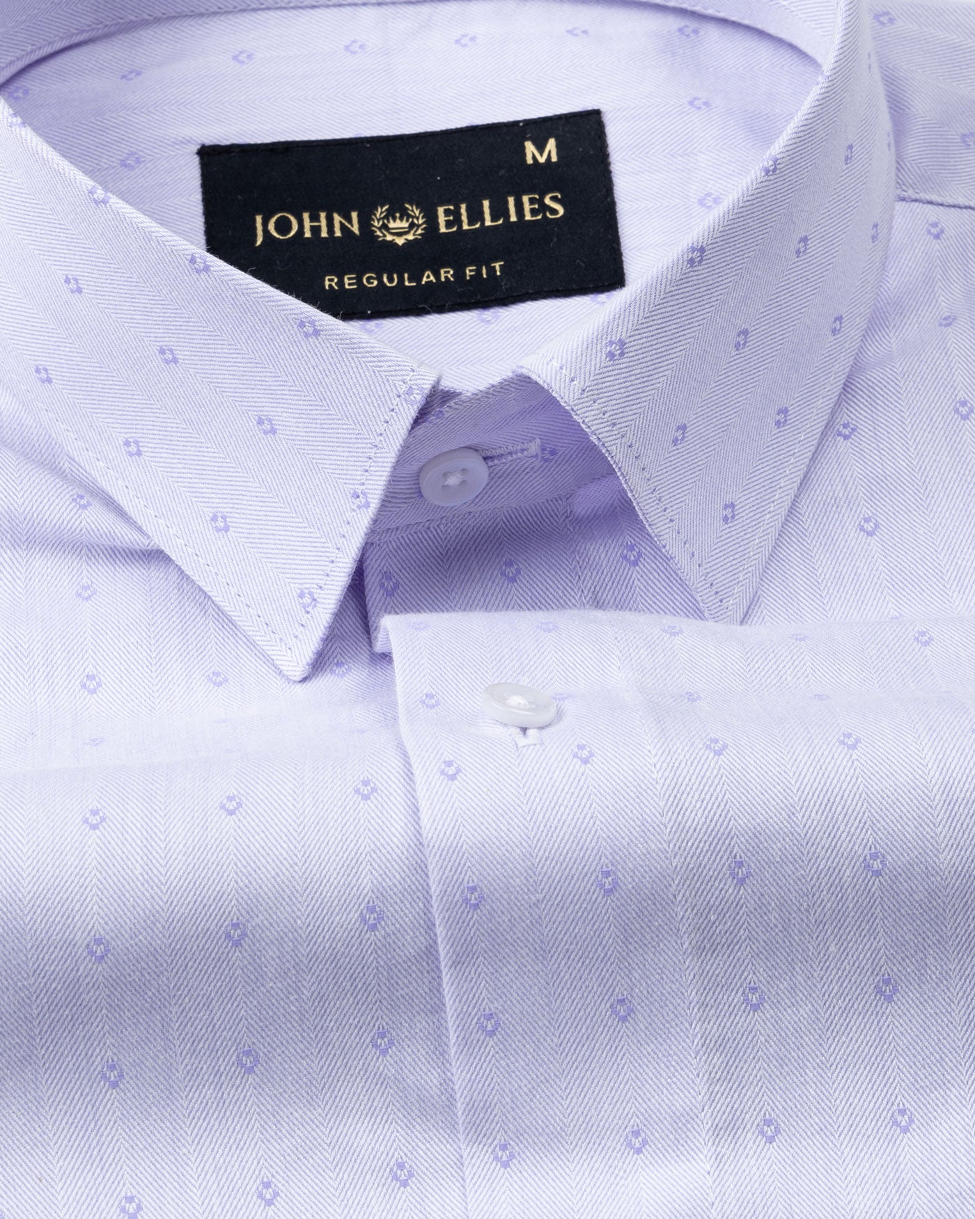 Cato Purple Cotton Textured Shirt - John Ellies